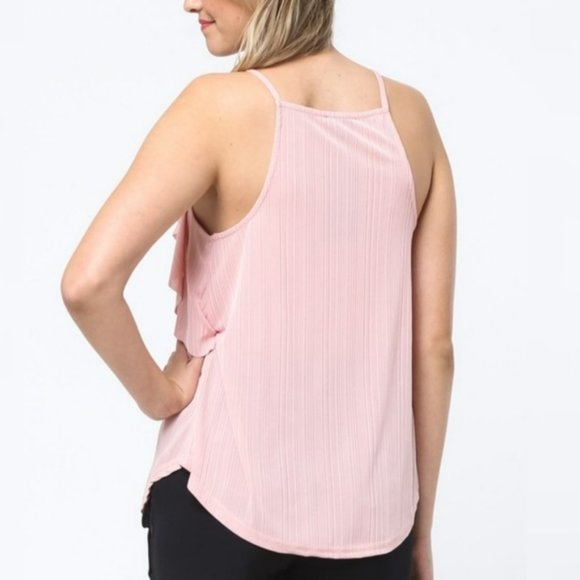 White Ruffle Tank Top - Picture 2 of 3